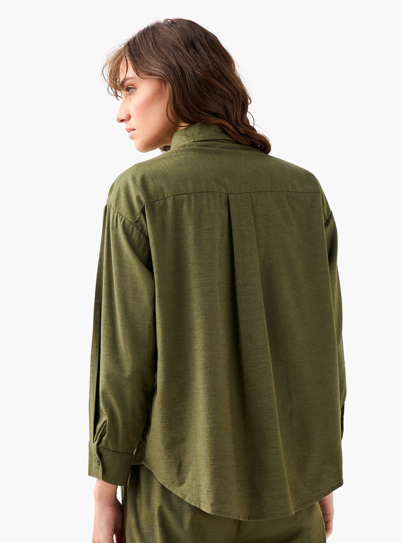 Shirt with Floral Embroidery and Embellishment-women-clothing-shirtsandblouses-shirts-image-4