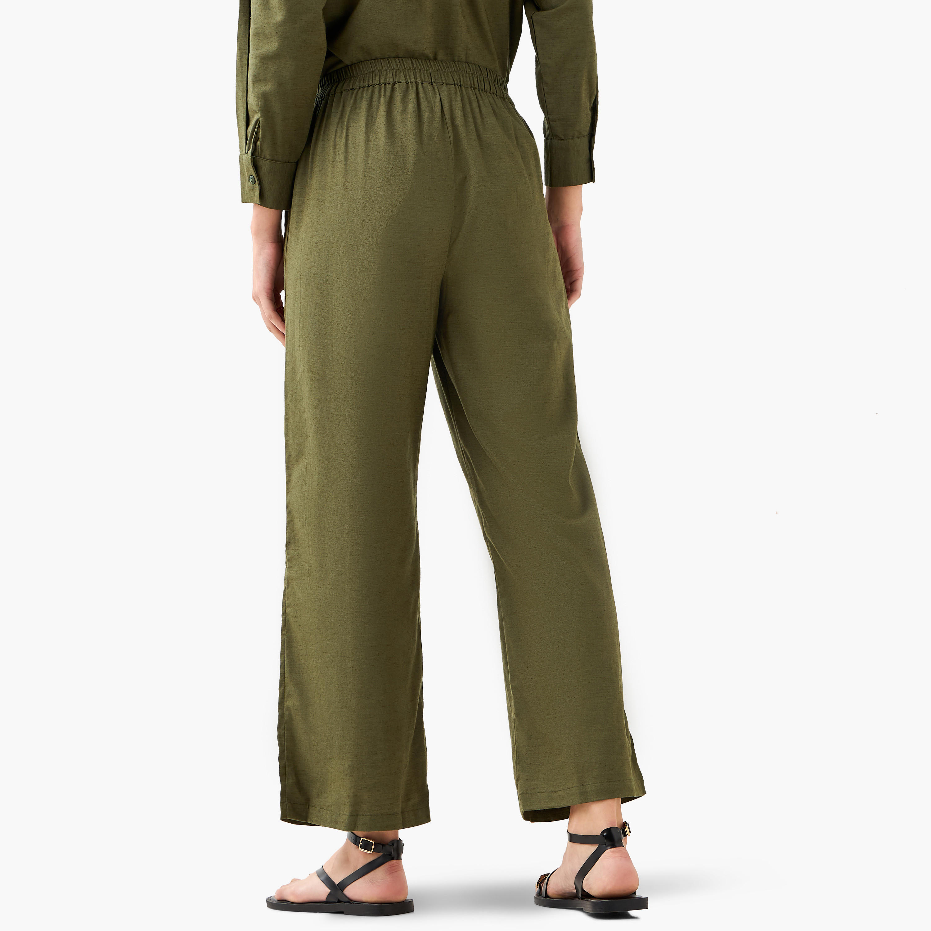 Wide Leg Flexi Waist Pants-women-clothing-coordsets-image-4