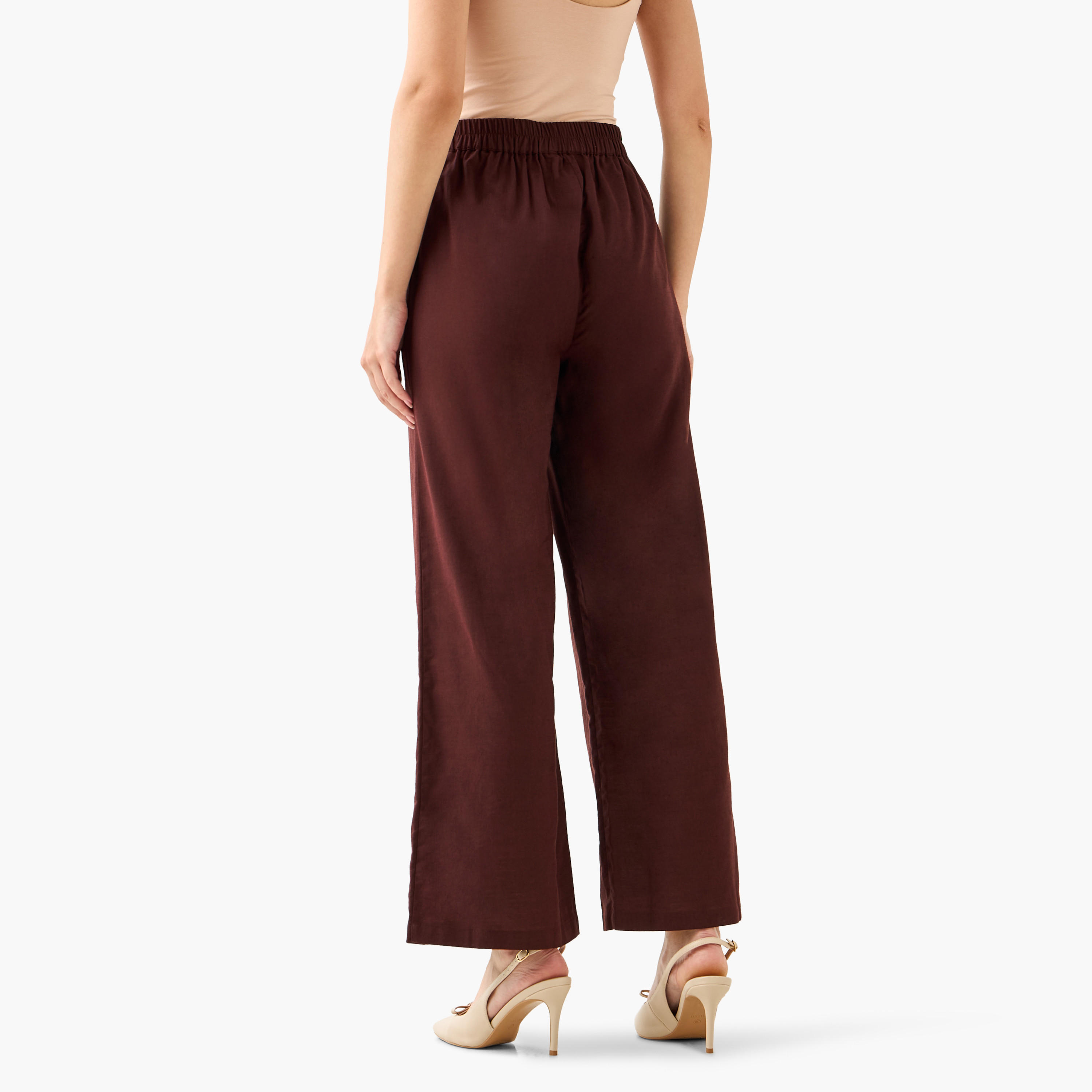 بنطلون واسع الساق بخصر مرن-women-clothing-coordsets-image-4
