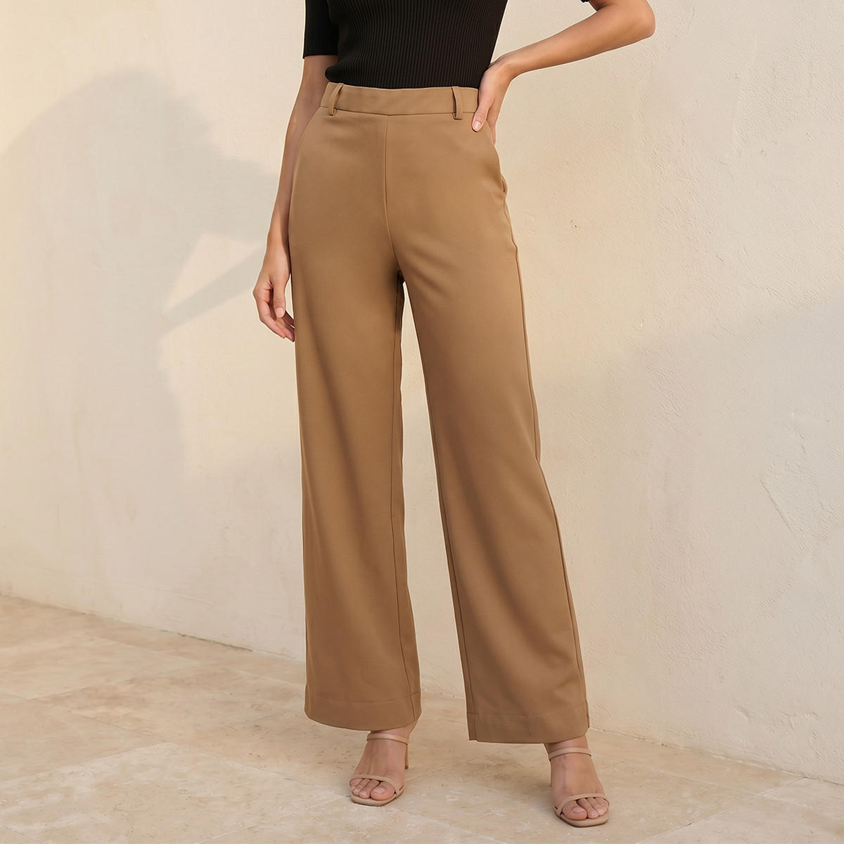 Splash Smart Full-Length Straight Fit Pants-women-clothing-trousers-image-1