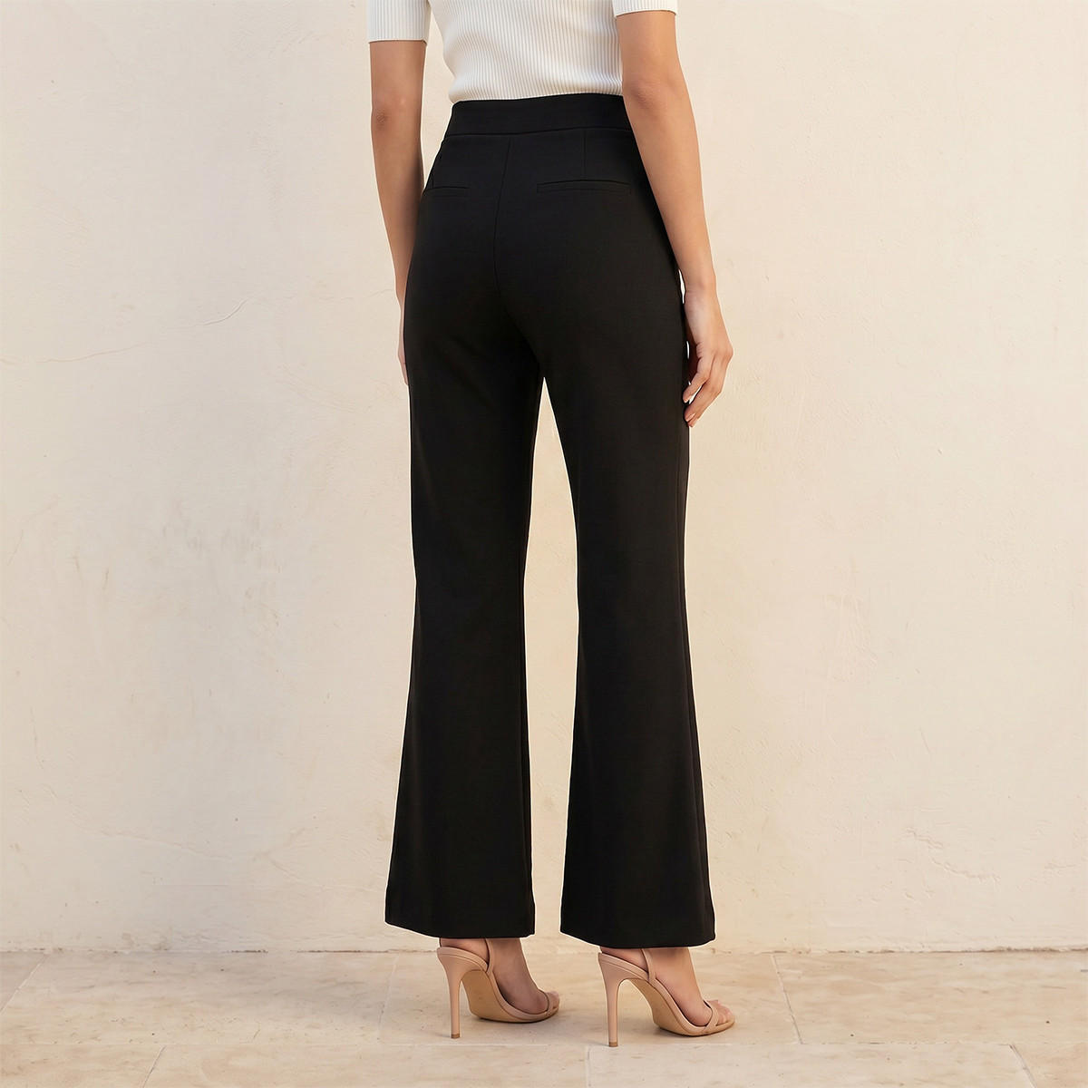 بنطلون مرن بقصة بوت وطول كامل من سبلاش سمارت-women-clothing-bottoms-trousers-image-4