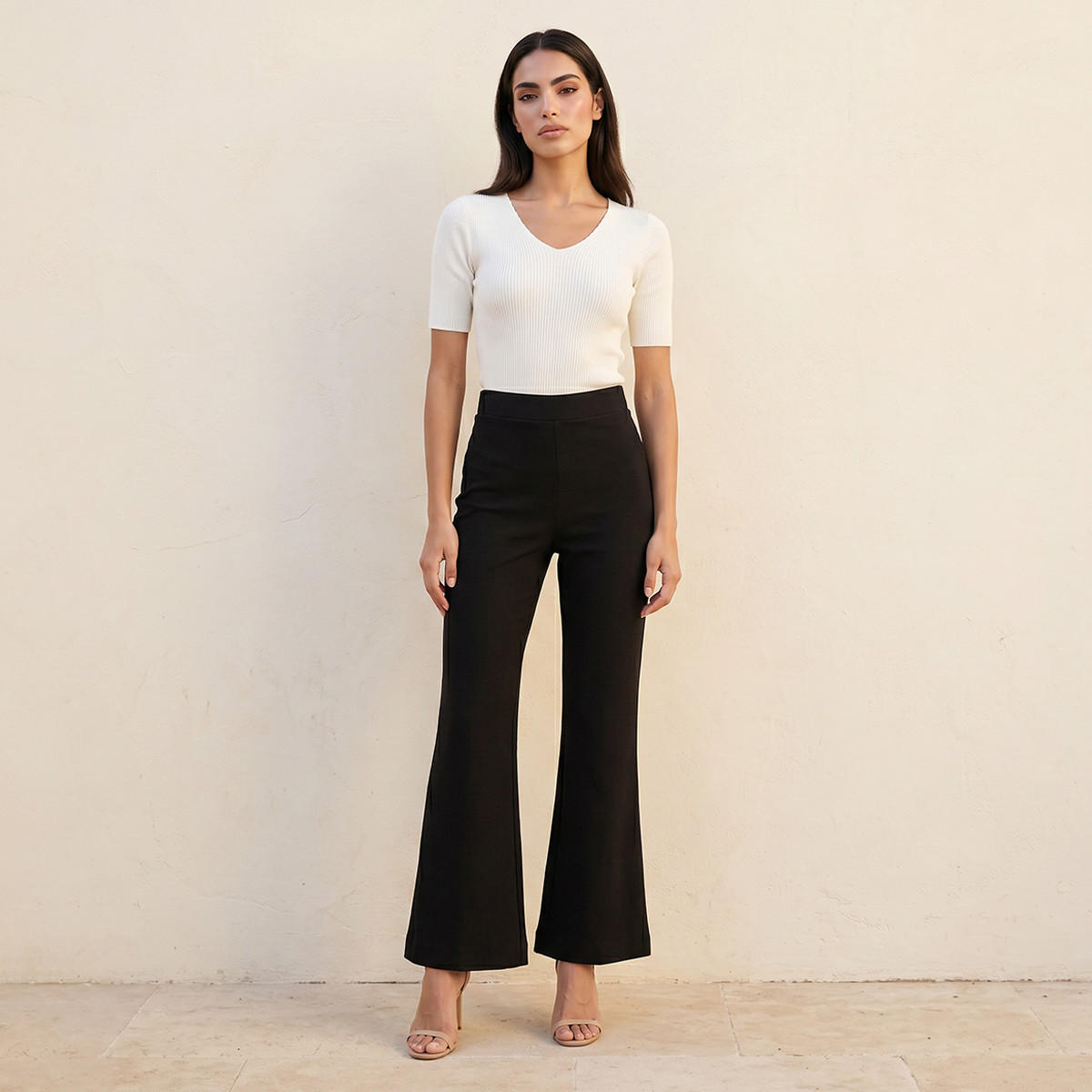 Splash Smart Elasticated Full Length Bootleg Pants-women-clothing-bottoms-trousers-image-5