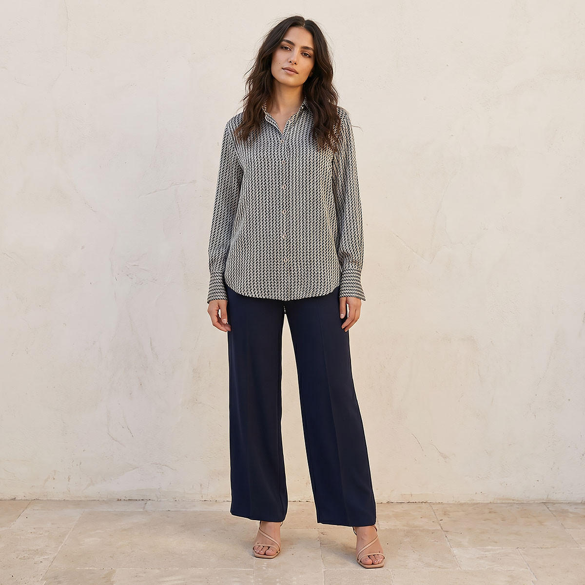قميص مطبوع من الساتان - سبلاش سمارت-women-clothing-shirtsandblouses-shirts-image-3