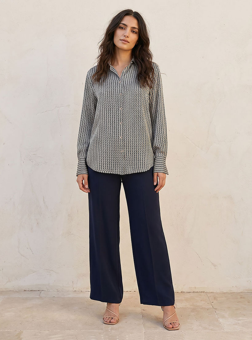قميص مطبوع من الساتان - سبلاش سمارت-women-clothing-shirtsandblouses-shirts-image-3