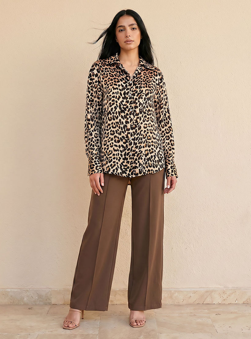 قميص ساتان مطبوع ببطبعة حيوانات من سبلاش سمارت-women-clothing-shirtsandblouses-shirts-image-3