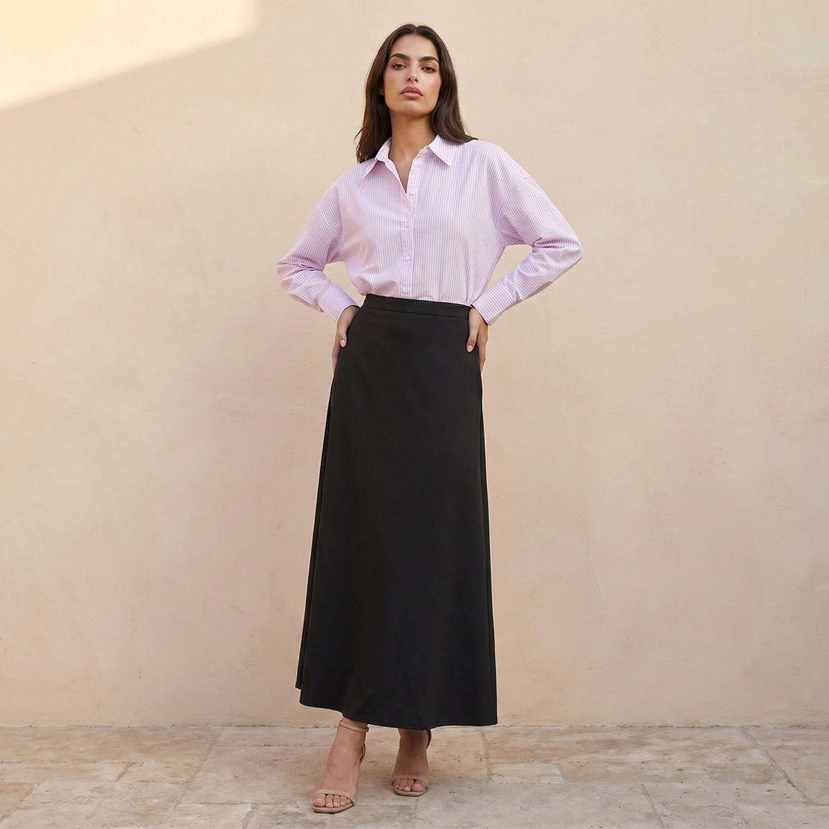 تنورة ماكسي إيه لاين من سبلاش سمارت-women-clothing-bottoms-skirts-image-3