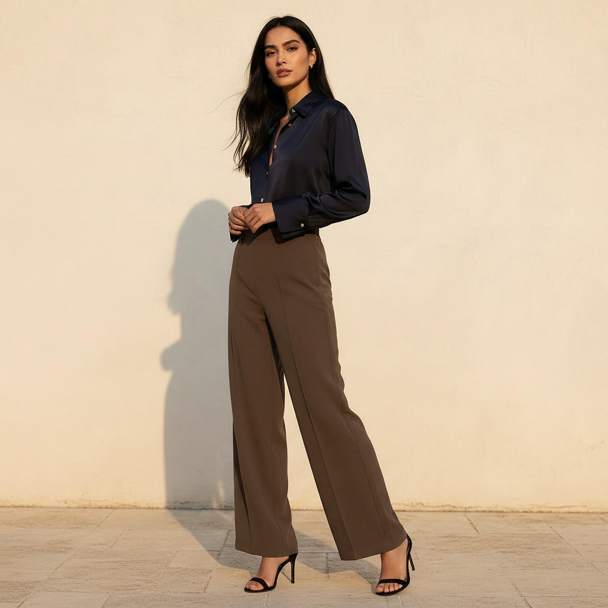 Splash Smart Straight Fit Crease Design Pants-women-clothing-bottoms-trousers-image-3
