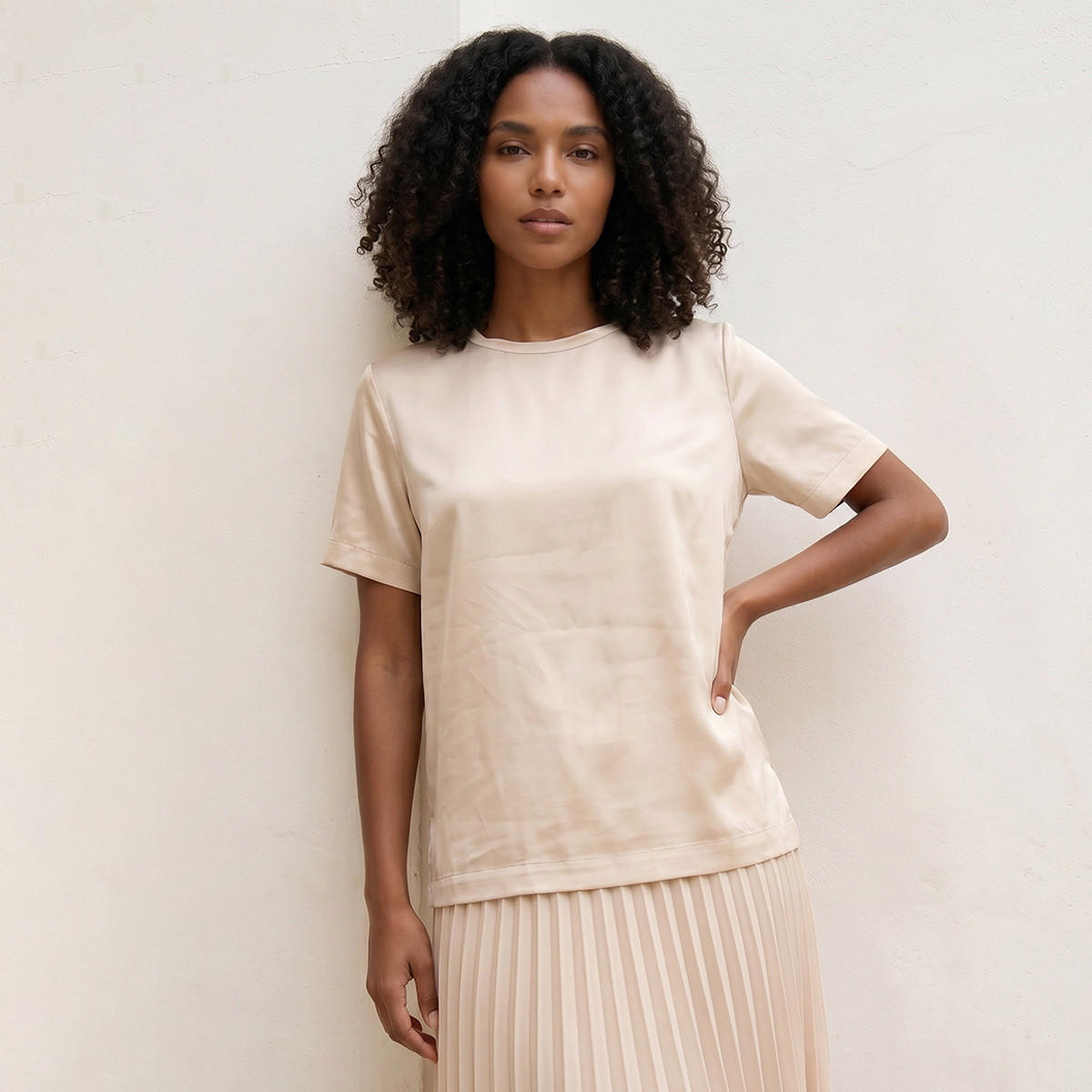 تيشيرت بياقة ضيقة من سبلاش سمارت-women-clothing-tshirts-image-1
