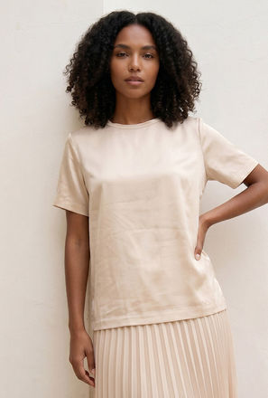 تيشيرت بياقة ضيقة من سبلاش سمارت-women-clothing-tshirts-image-1