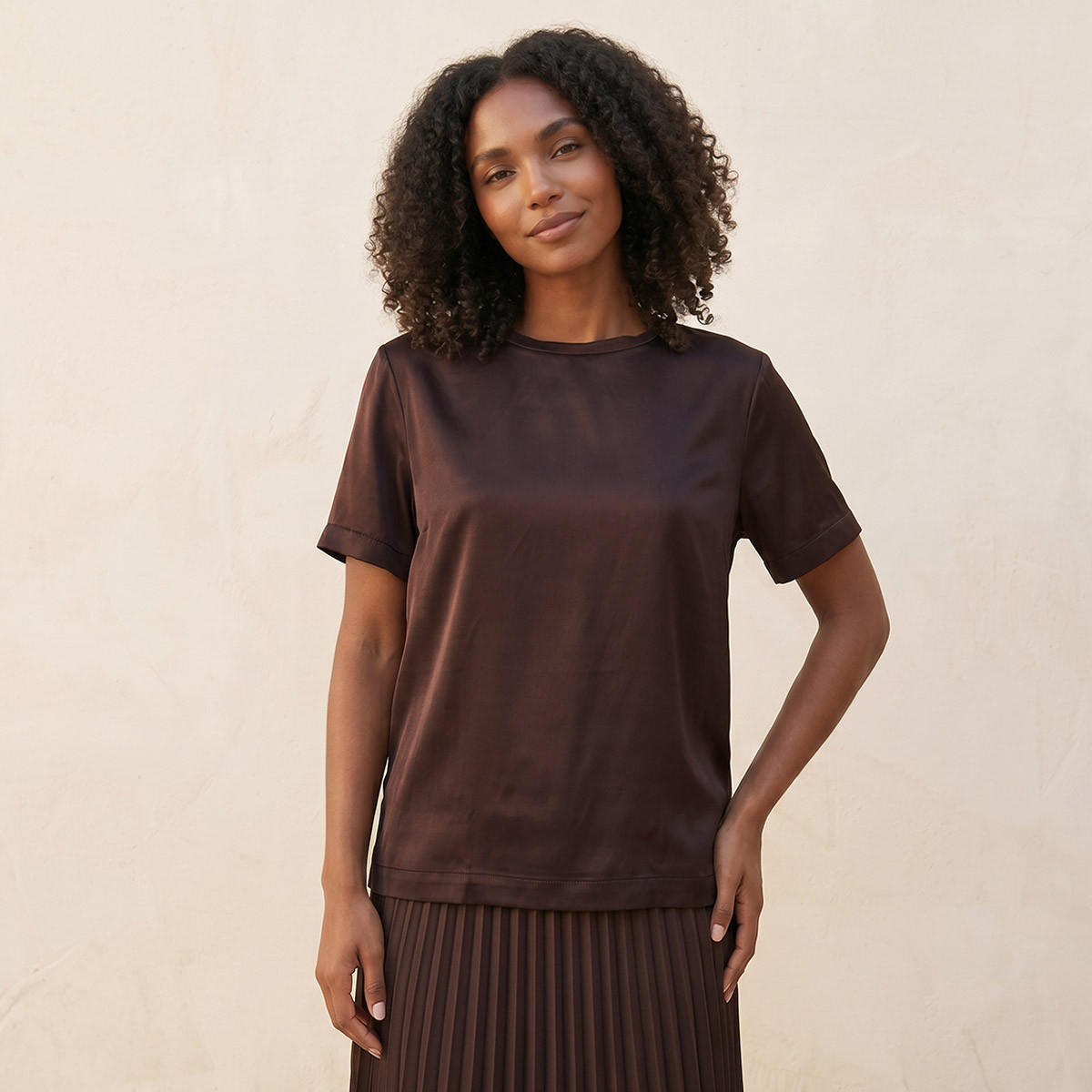 تيشيرت بياقة ضيقة من سبلاش سمارت-women-clothing-tshirts-image-1