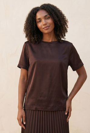 تيشيرت بياقة ضيقة من سبلاش سمارت-women-clothing-tshirts-image-1