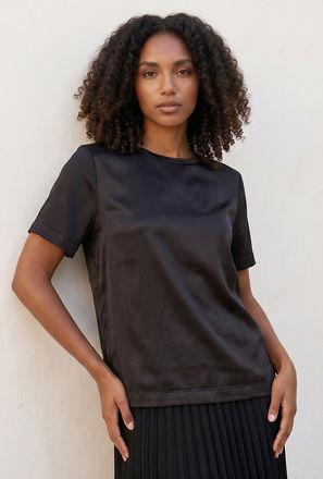 تيشيرت بياقة ضيقة من سبلاش سمارت-women-clothing-tshirts-image-1