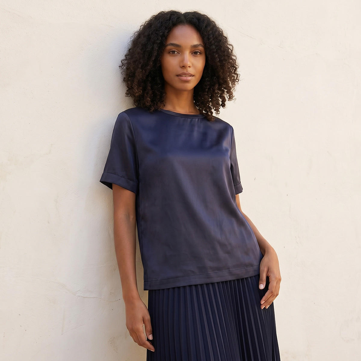 تيشيرت بياقة ضيقة من سبلاش سمارت-women-clothing-tshirts-image-1