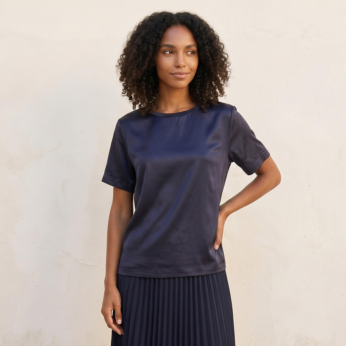 تيشيرت بياقة ضيقة من سبلاش سمارت-women-clothing-tshirts-image-5