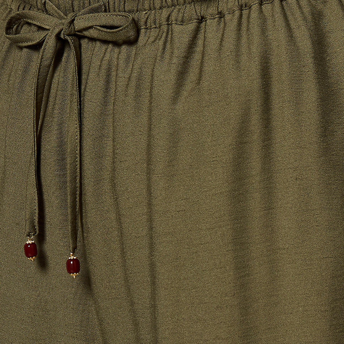 Straight Fit Drawstring Waist Linen Pants-women-clothing-coordsets-image-2