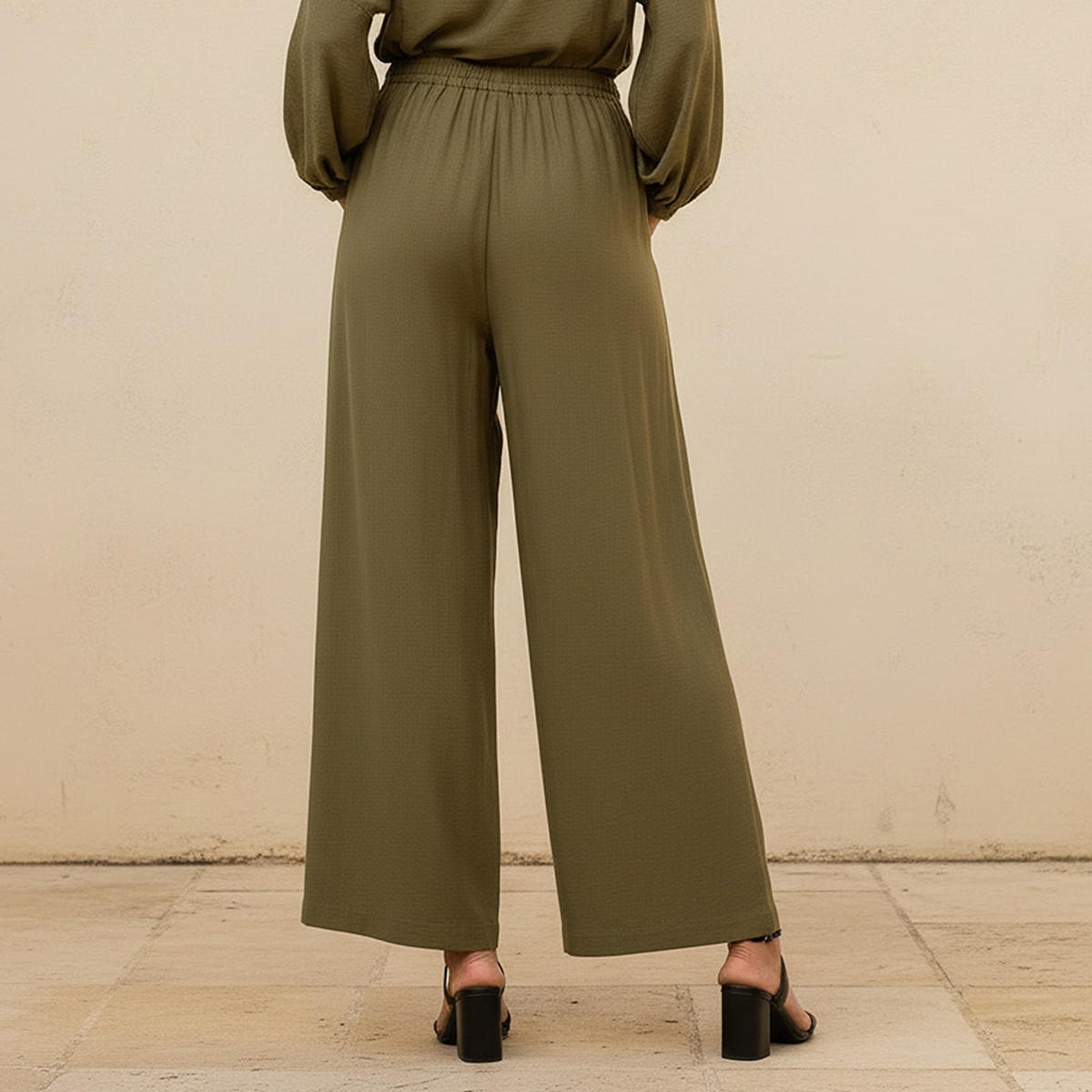Straight Fit Drawstring Waist Linen Pants-women-clothing-coordsets-image-4