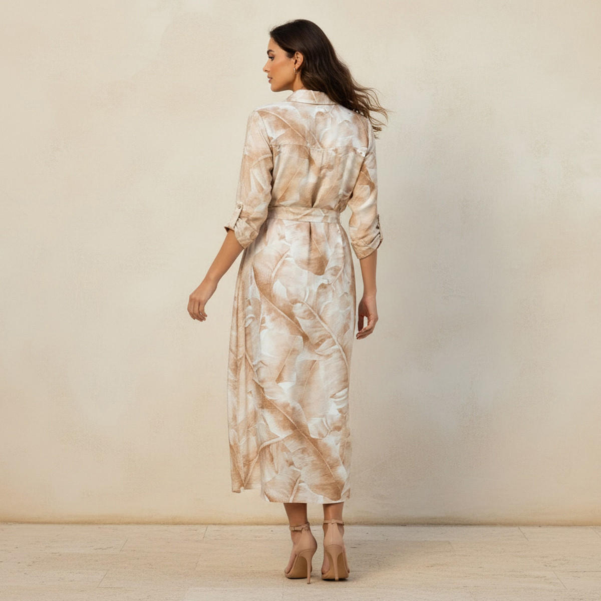 فستان قميص إيه لاين بحزام ربط وطبعات-women-clothing-dresses-image-4