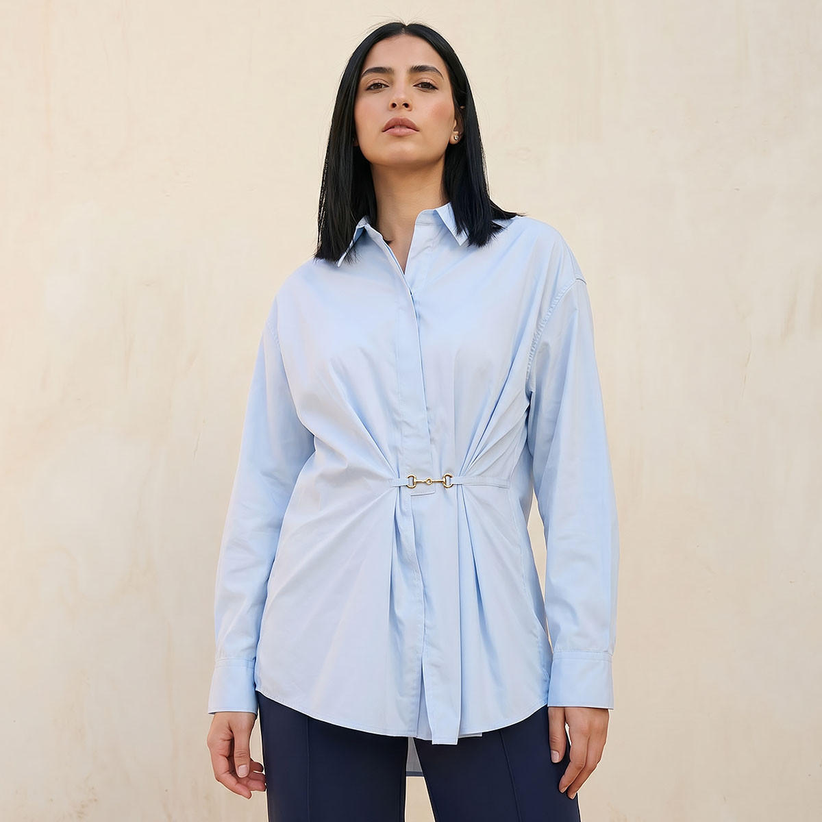 قميص قطن بكسرات-women-clothing-shirtsandblouses-shirts-image-1