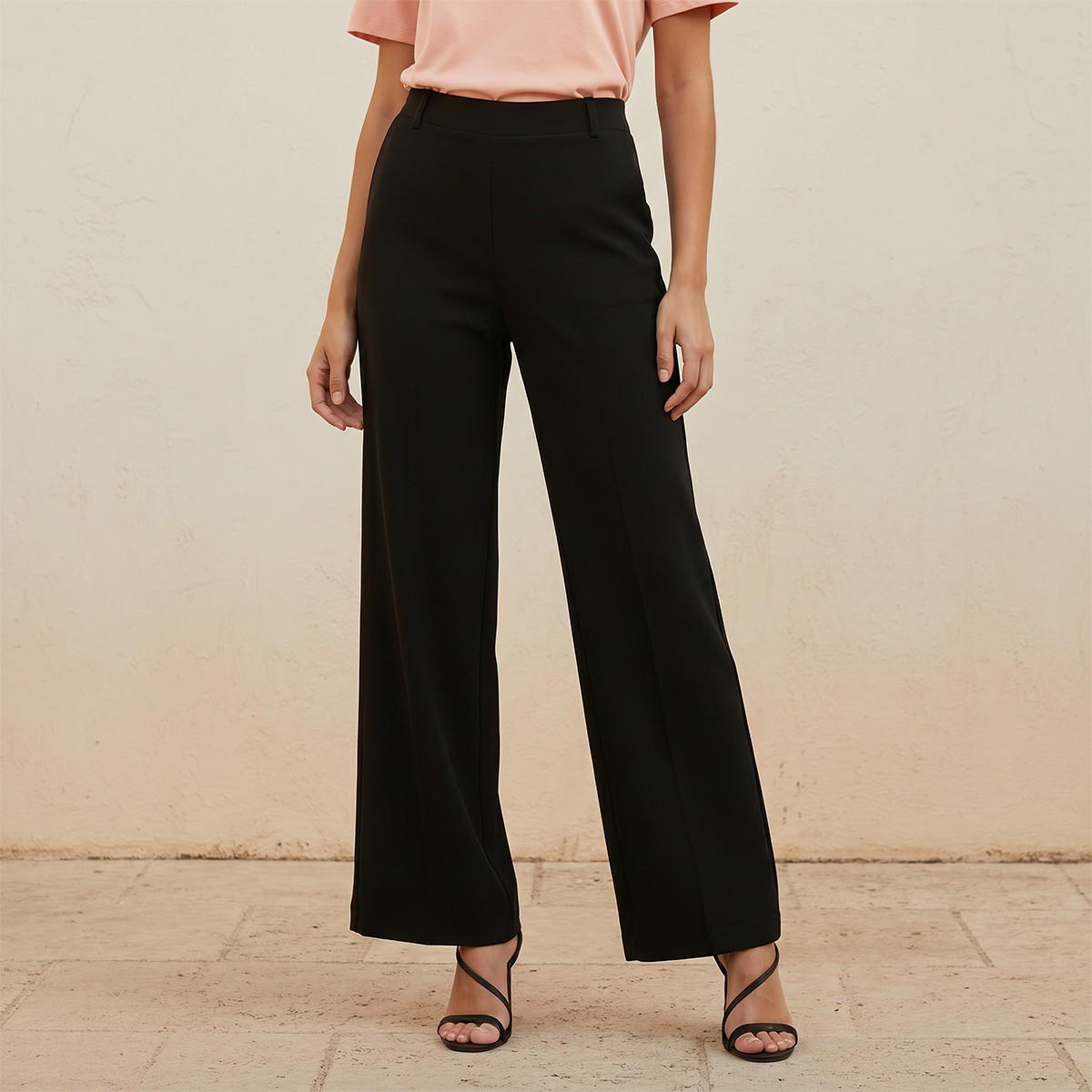 Splash Smart Full Length Ponte Wide Leg Pants-women-clothing-trousers-image-1