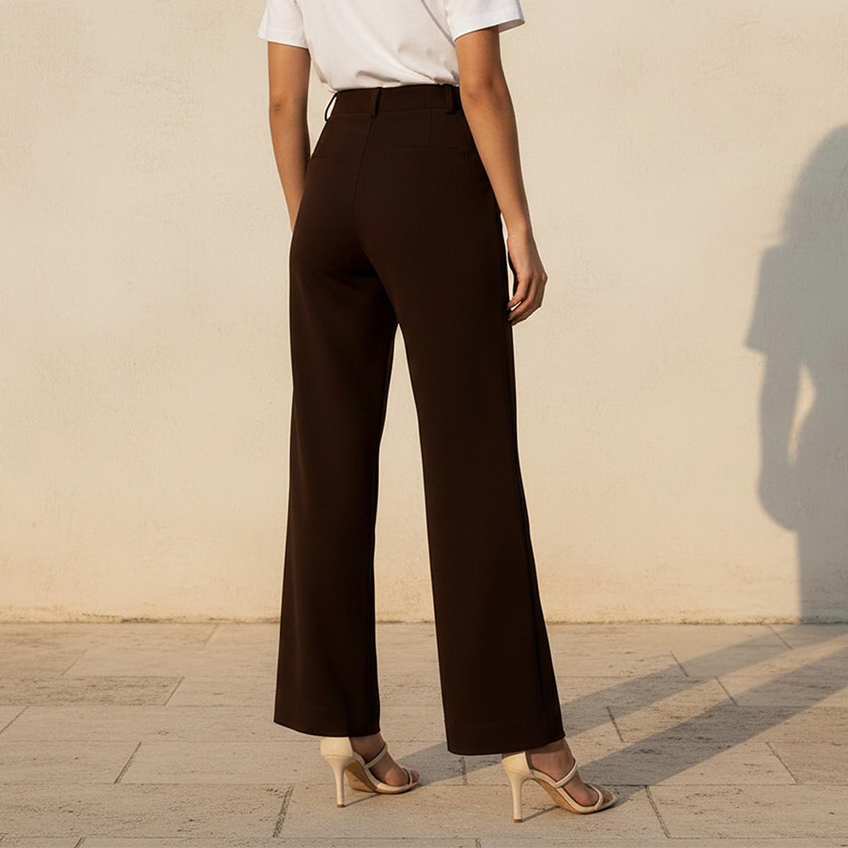 بنطلون بونتي واسع الساقين كامل الطول من سبلاش سمارت-women-clothing-trousers-image-4