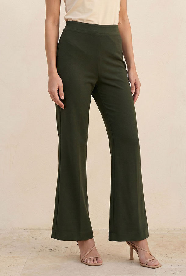 Splash Smart Mid Rise Full Length Boot Leg Ponte Pants-women-image-1