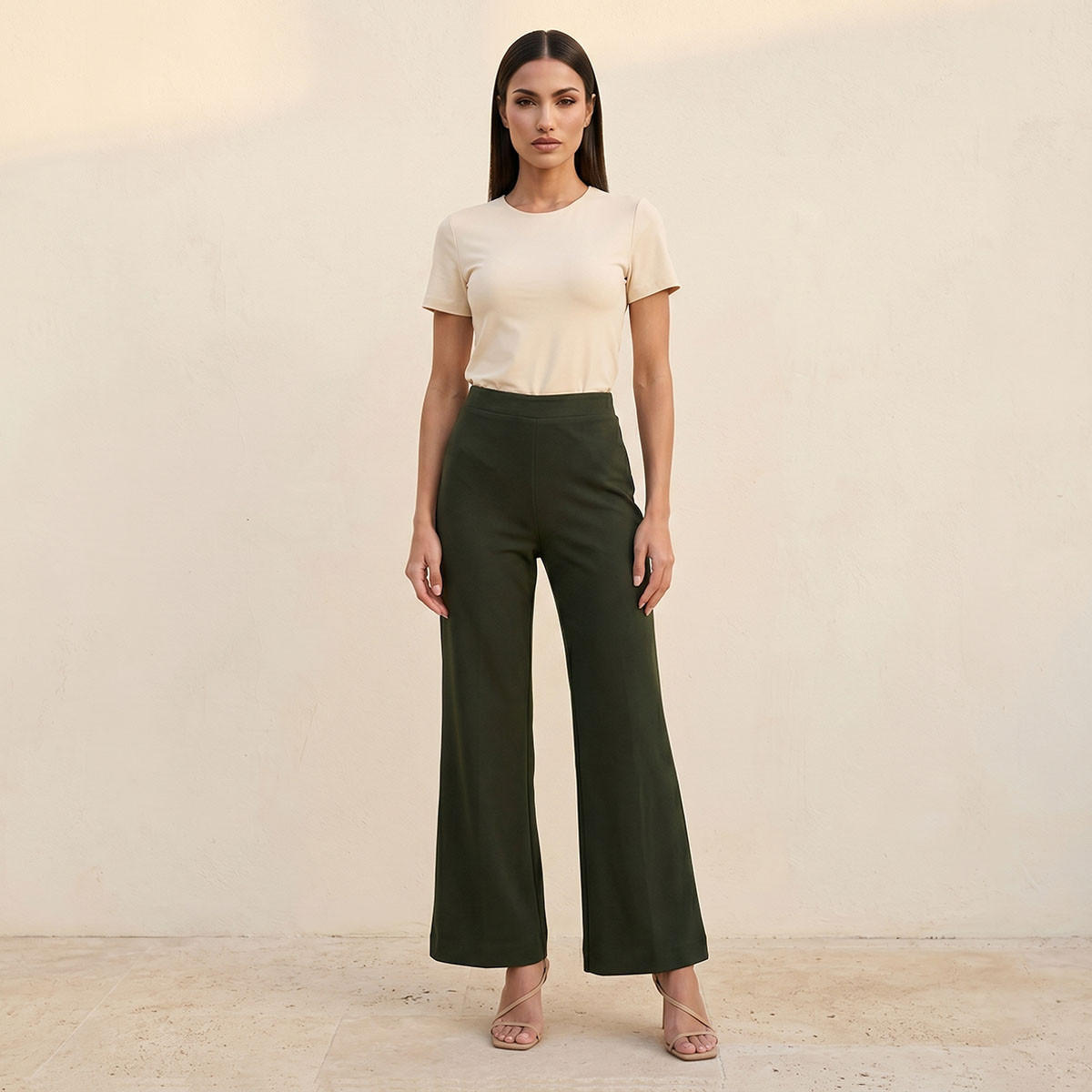 Splash Smart Mid Rise Full Length Boot Leg Ponte Pants-women-clothing-bottoms-trousers-image-3