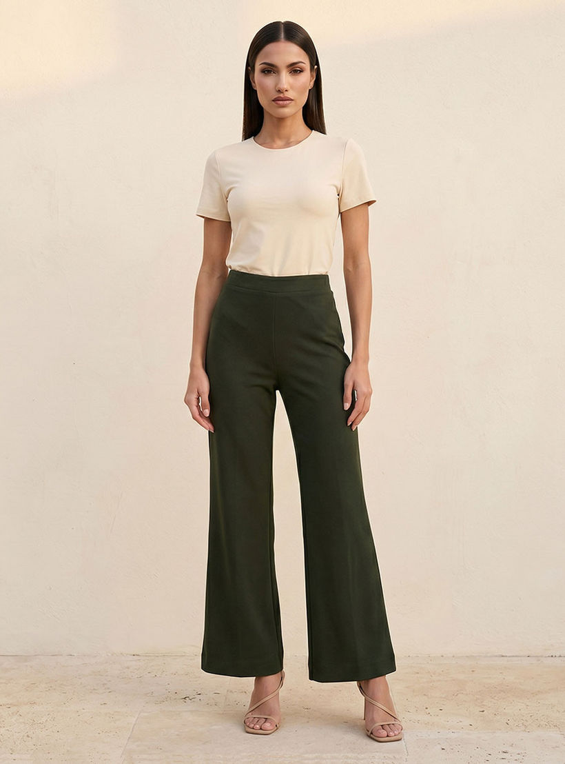 Splash Smart Mid Rise Full Length Boot Leg Ponte Pants-women-clothing-bottoms-trousers-image-3