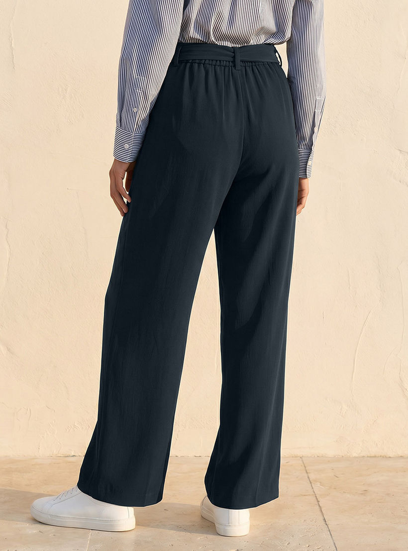 Splash Smart Straight Fit Belted Pants-women-clothing-trousers-image-4