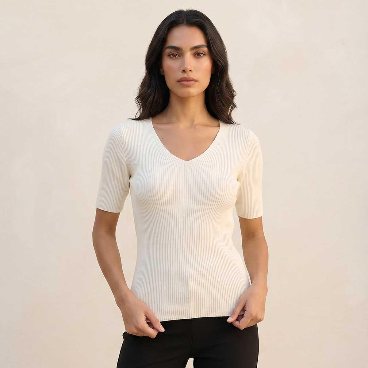 Splash Smart T-shirt with V-neck-women-clothing-tshirts-image-1