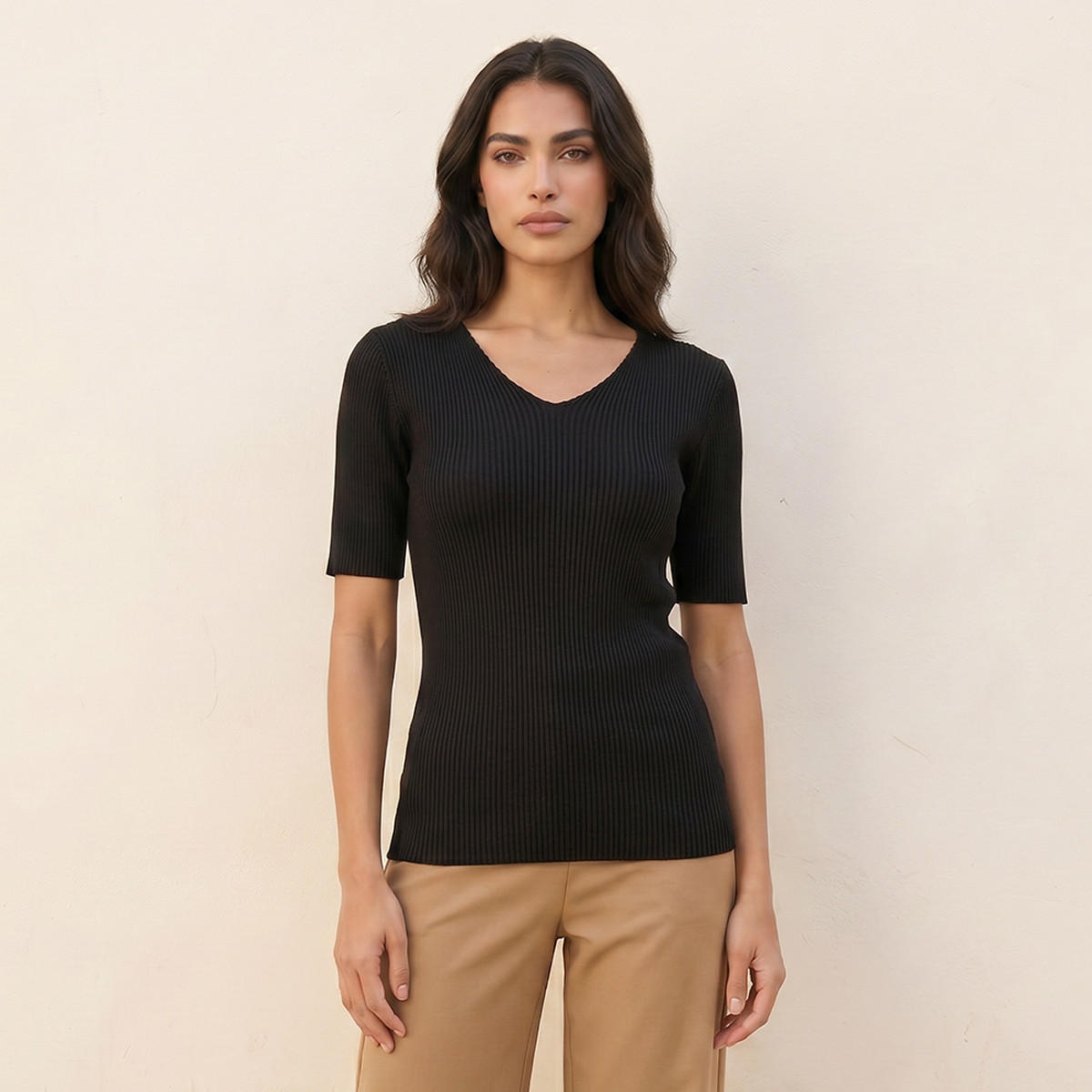 Splash Smart T-shirt with V-neck-women-clothing-tshirts-image-1