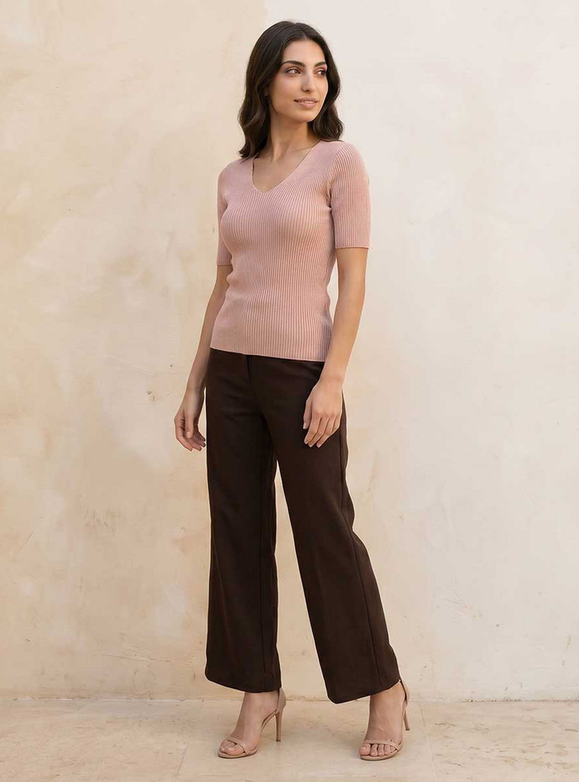 تيشيرت بياقة V من سبلاش سمارت-women-clothing-tshirts-image-3
