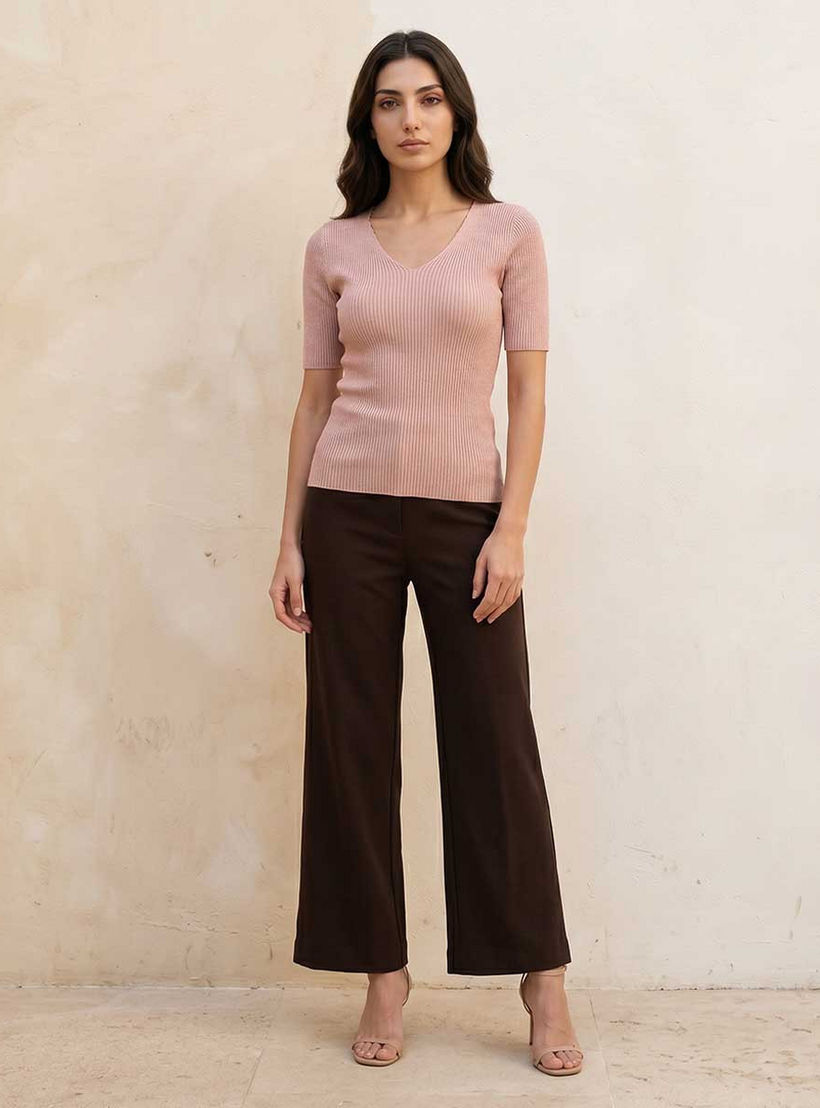 تيشيرت بياقة V من سبلاش سمارت-women-clothing-tshirts-image-5