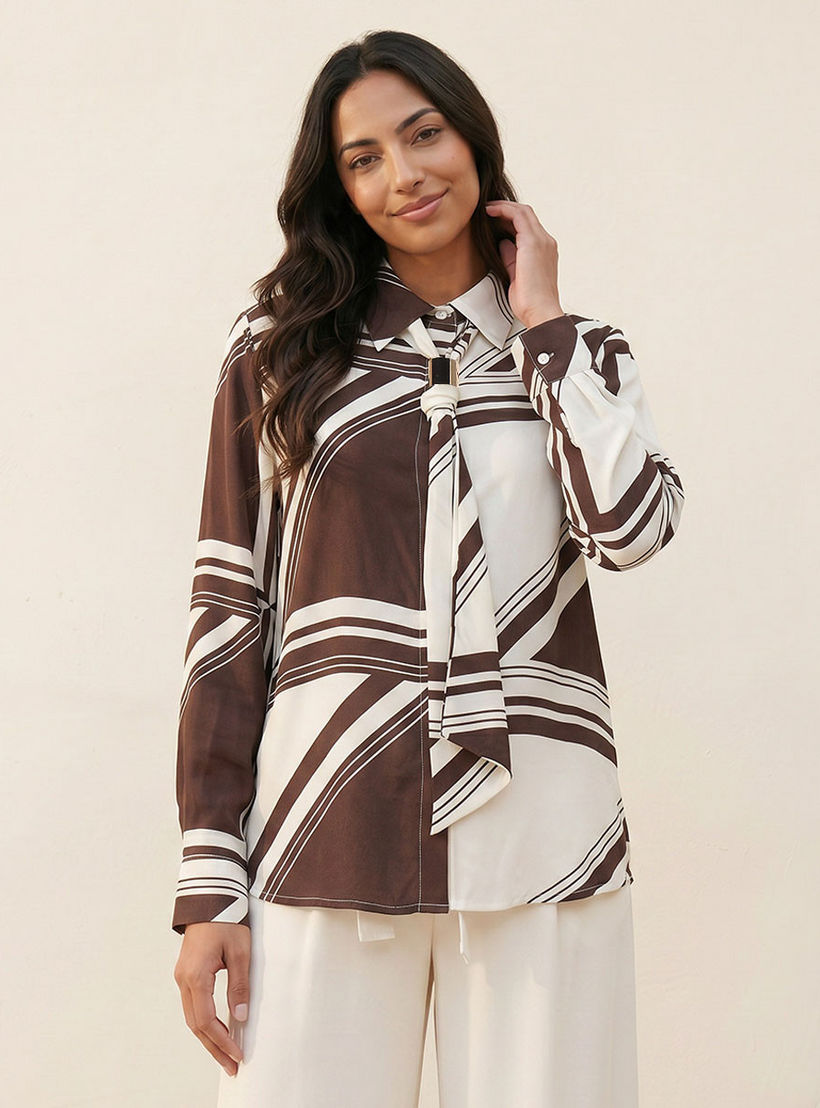 Splash Smart Shirt with Neck Tie-women-clothing-shirtsandblouses-shirts-image-5