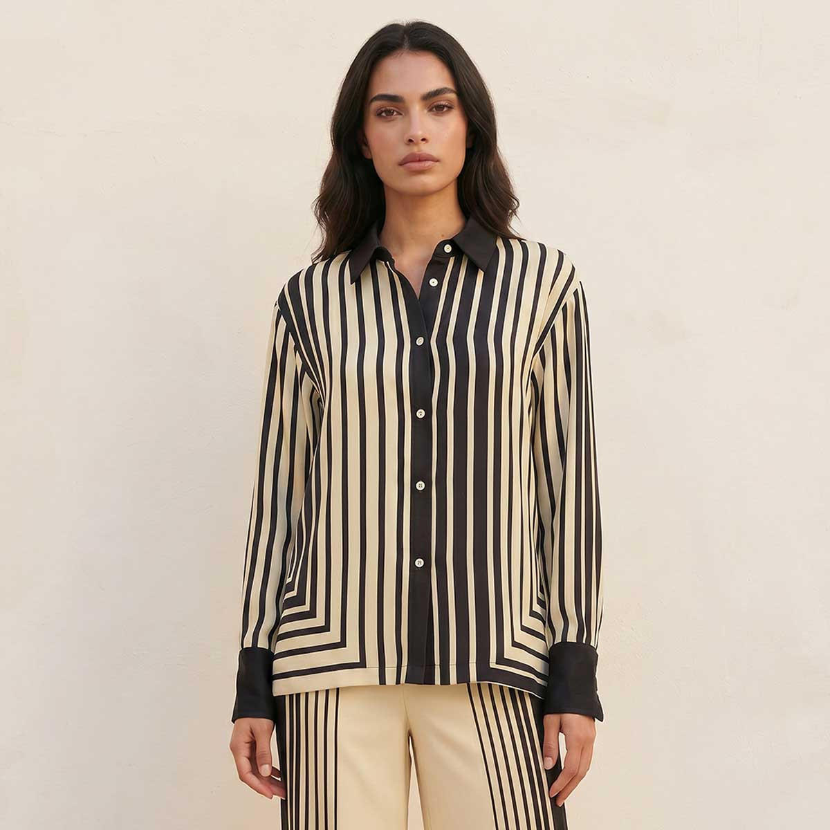 قميص مقلم من سبلاش سمارت-women-clothing-shirtsandblouses-shirts-image-1