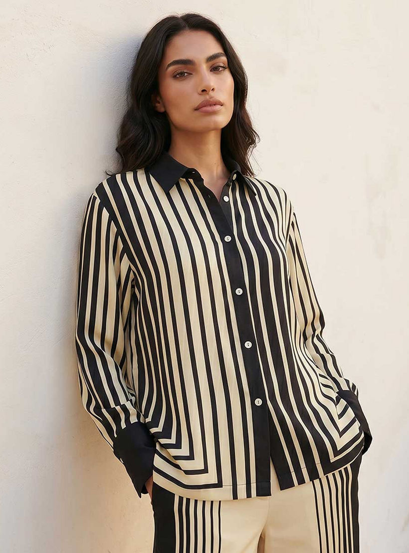 قميص مقلم من سبلاش سمارت-women-clothing-shirtsandblouses-shirts-image-4