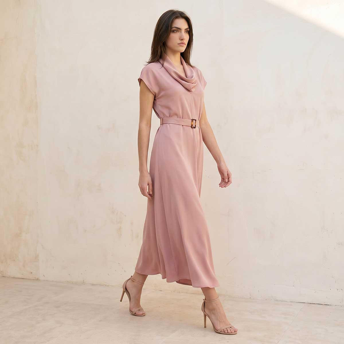 Splash Smart Dress Cowl Neck-women-clothing-dresses-image-3