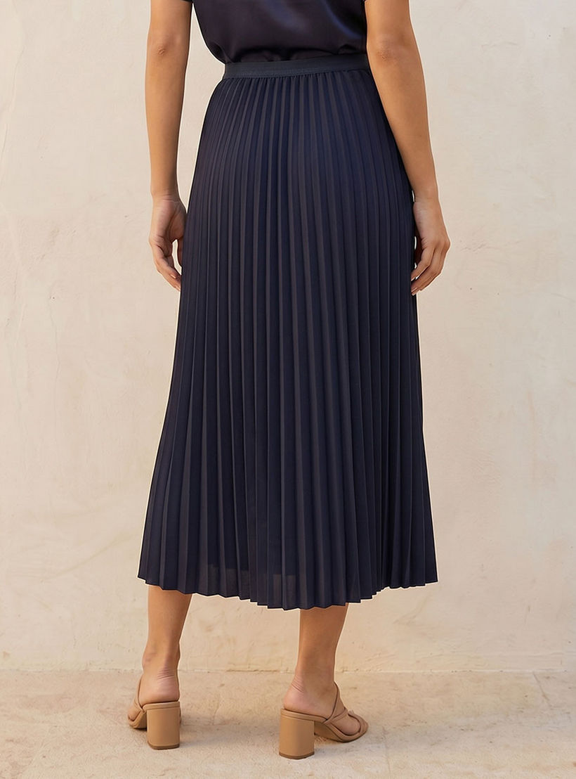 تنورة ميدي بتفاصيل كسرات من سبلاش سمارت-women-clothing-skirts-image-4