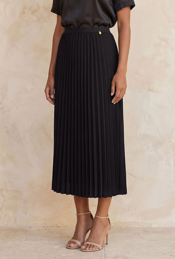تنورة ميدي بتفاصيل كسرات من سبلاش سمارت-women-clothing-bottoms-image-1