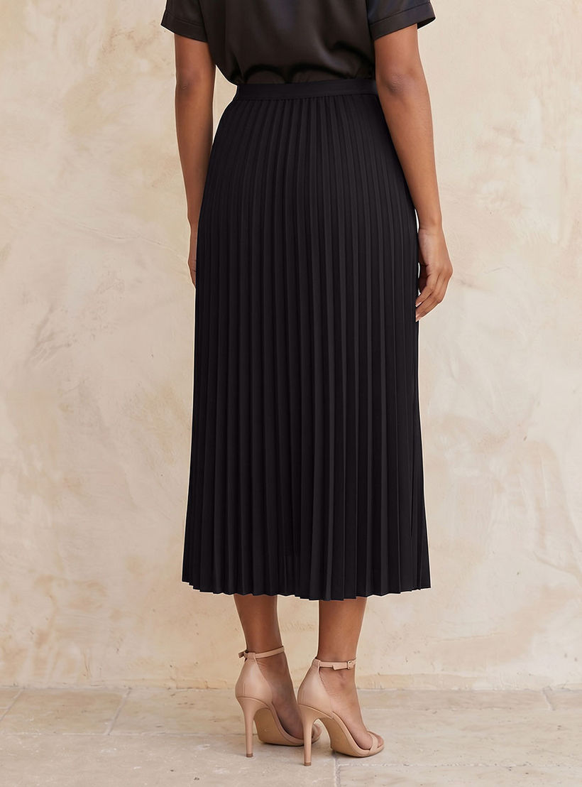 تنورة ميدي بتفاصيل كسرات من سبلاش سمارت-women-clothing-skirts-image-4