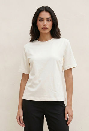 تيشيرت قطن بقصة عادية من سبلاش سمارت-women-clothing-tshirts-image-1