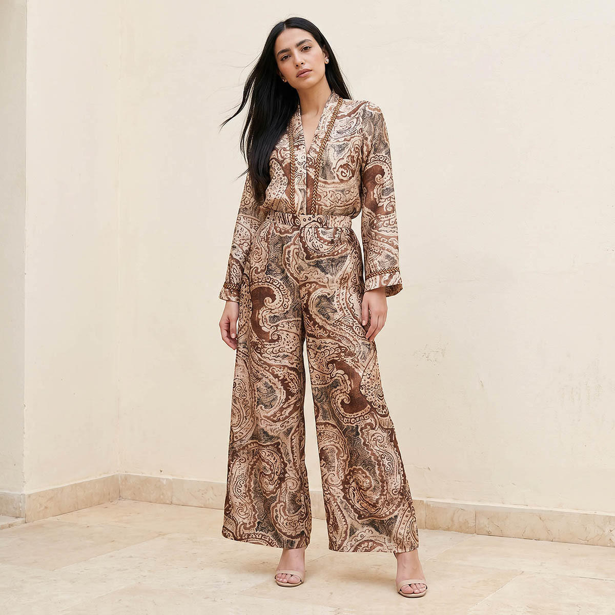 بنطلون بساق واسعة وطبعات من سبلاش سمارت-women-clothing-bottoms-trousers-image-3