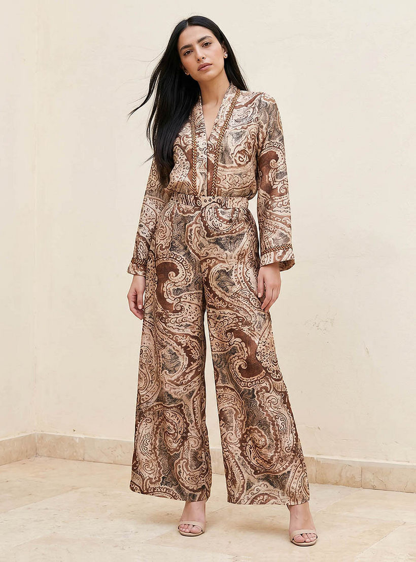 بنطلون بساق واسعة وطبعات من سبلاش سمارت-women-clothing-bottoms-trousers-image-3