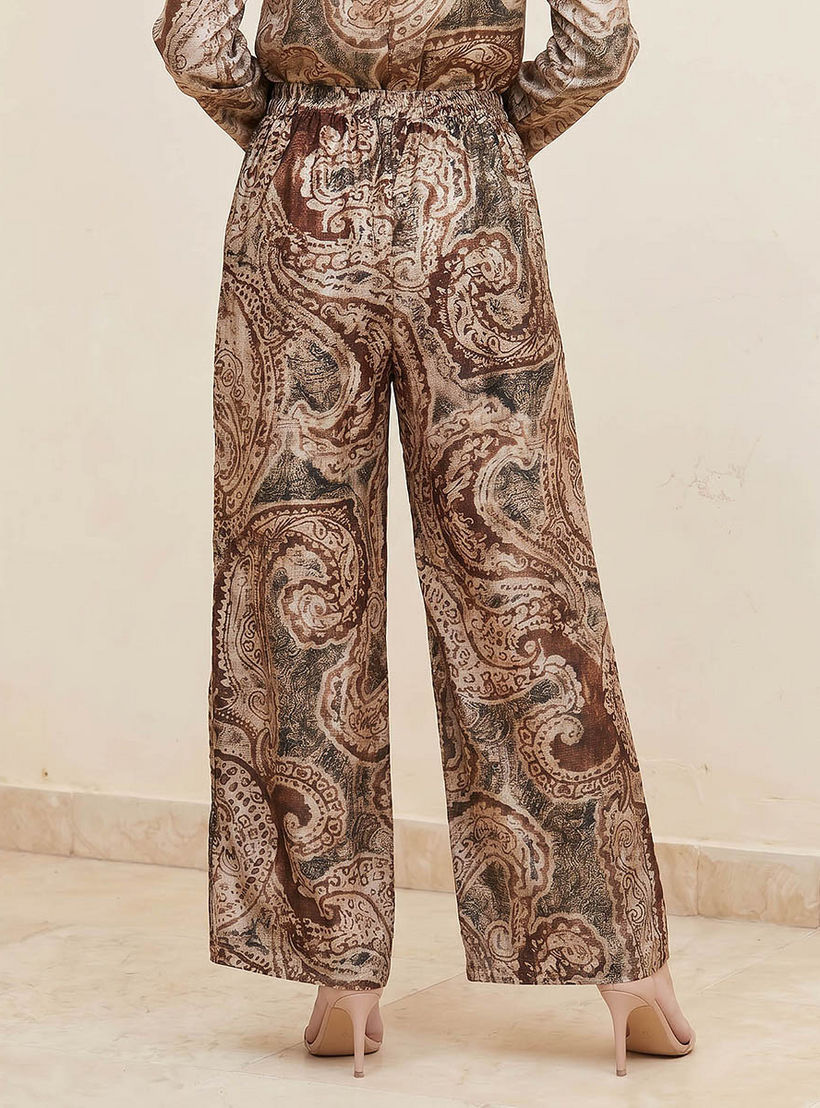 بنطلون بساق واسعة وطبعات من سبلاش سمارت-women-clothing-bottoms-trousers-image-4