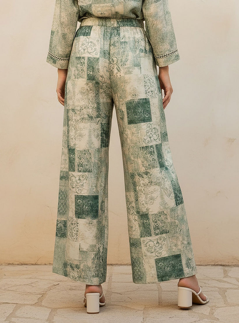 بنطلون بساق واسعة وطبعات من سبلاش سمارت-women-clothing-bottoms-trousers-image-4