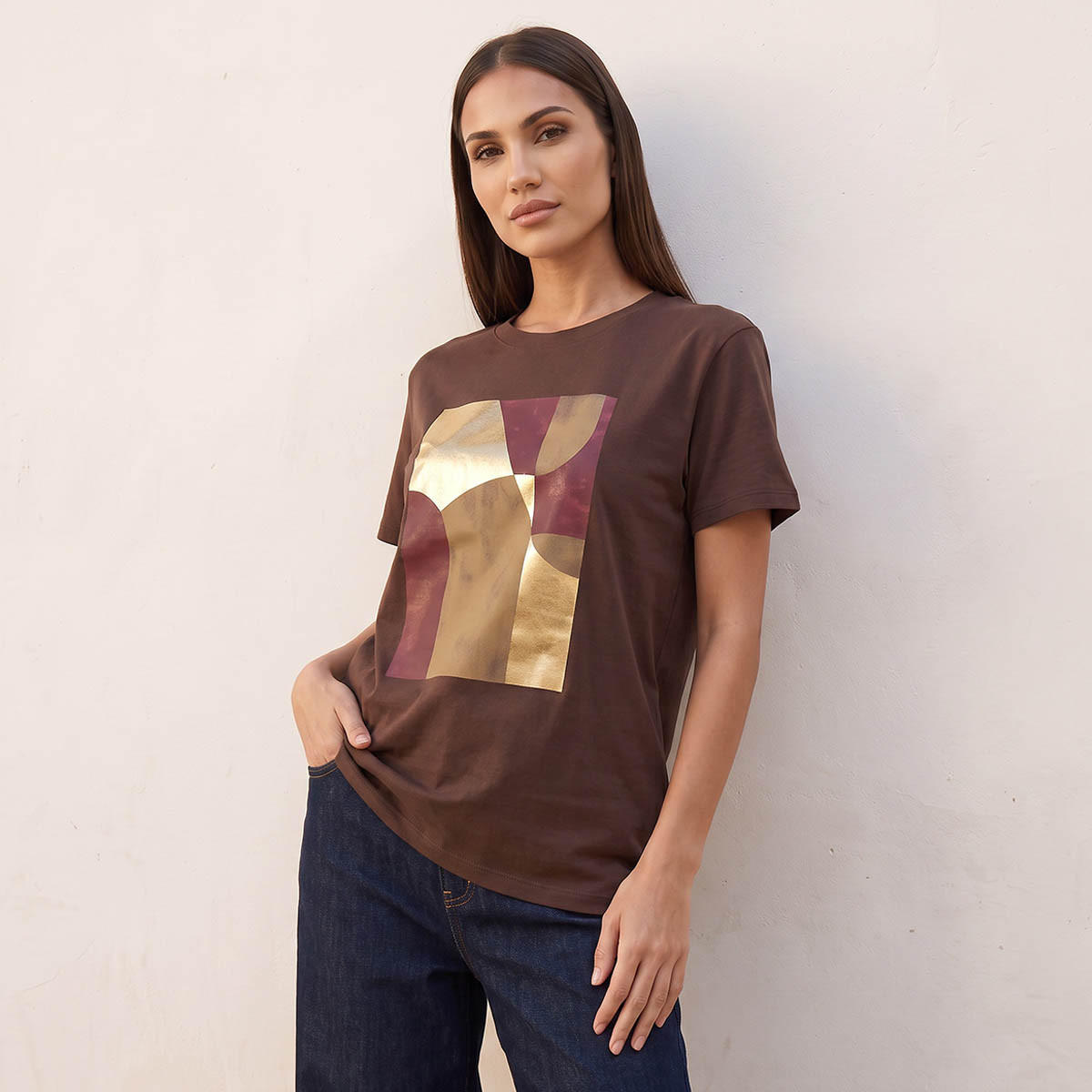 Splash Smart Cotton T-shirt with Graphic Print-women-clothing-tshirts-image-1