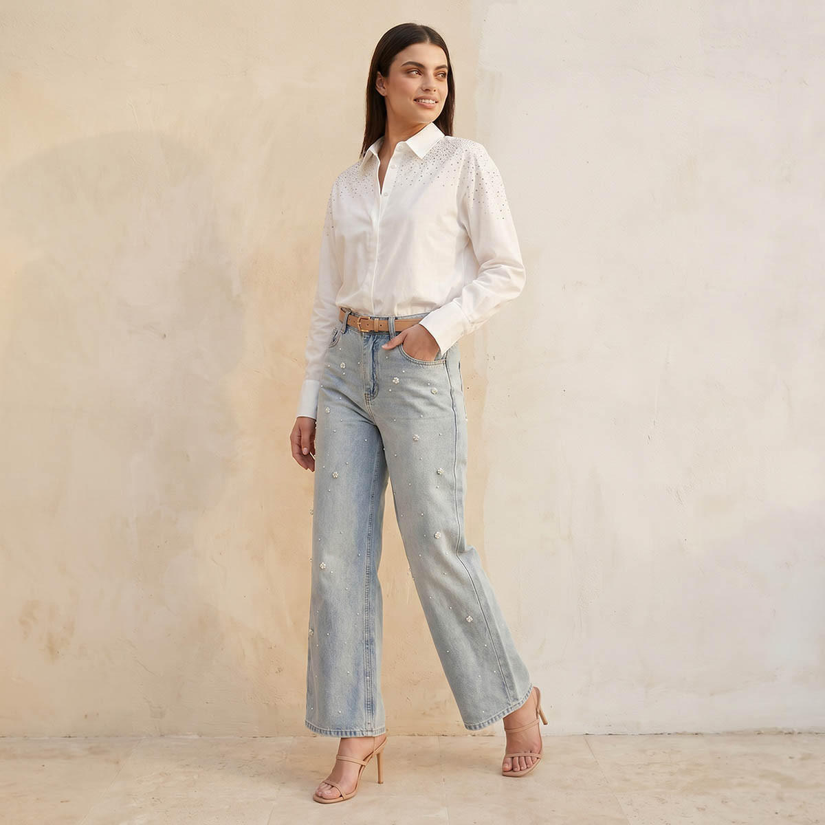 قميص قطن مزين من سبلاش سمارت-women-clothing-shirtsandblouses-shirts-image-5
