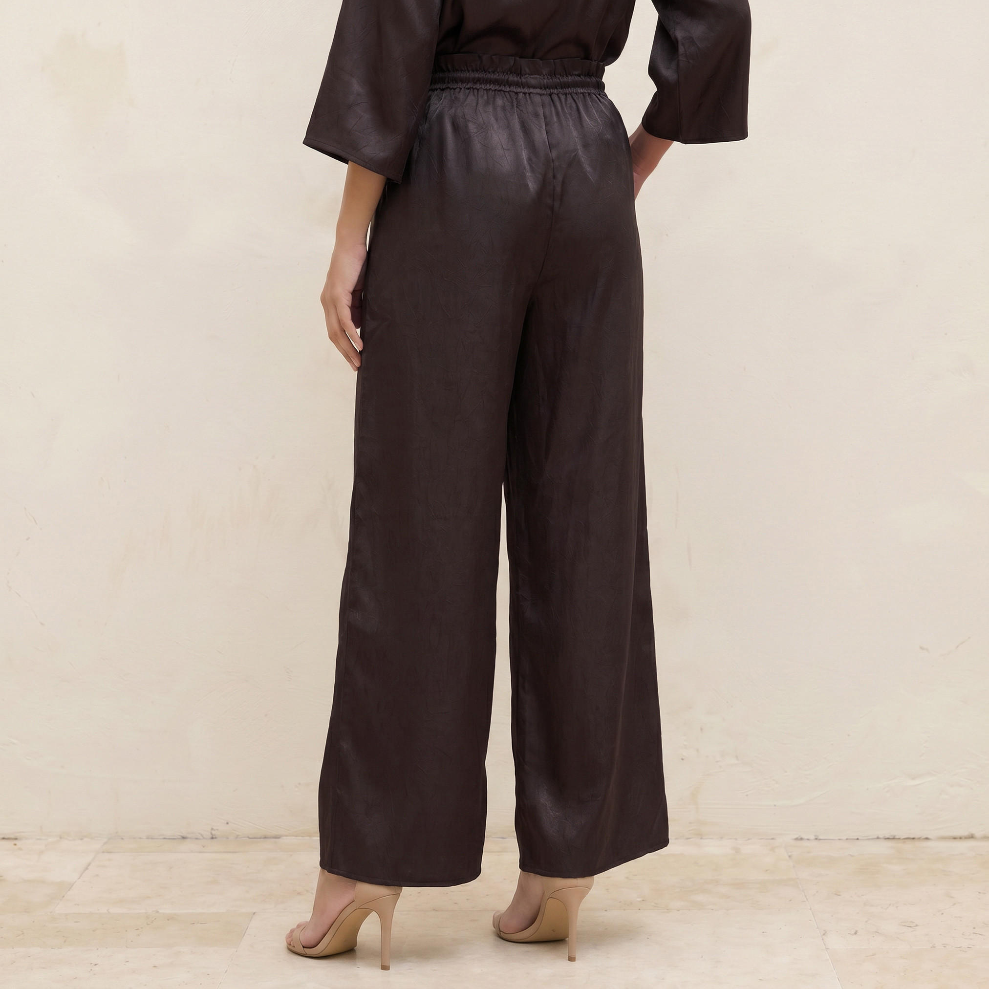 بنطلون بارز الملمس بساق واسعة من سبلاش سمارت-women-clothing-trousers-image-4