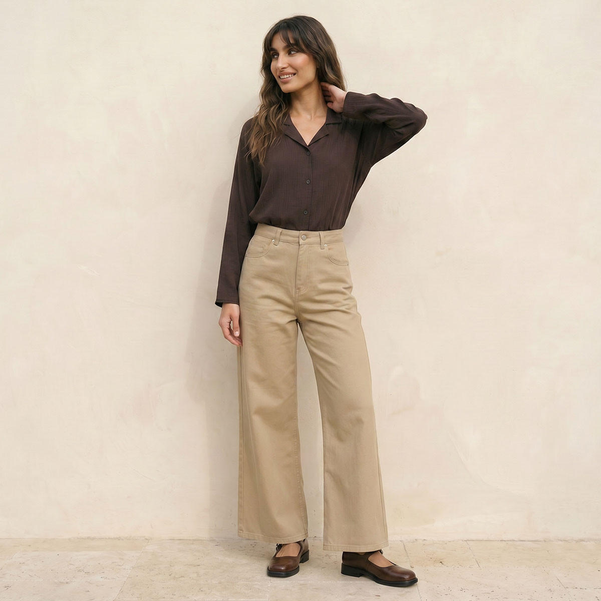 Splash Smart Shirt with Crinkle Textured Design-women-clothing-shirtsandblouses-shirts-image-3
