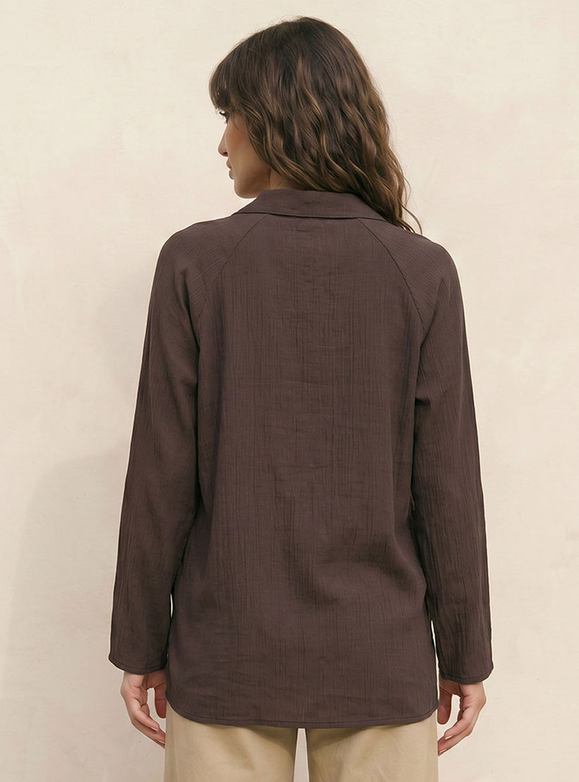 Splash Smart Shirt with Crinkle Textured Design-women-clothing-shirtsandblouses-shirts-image-4