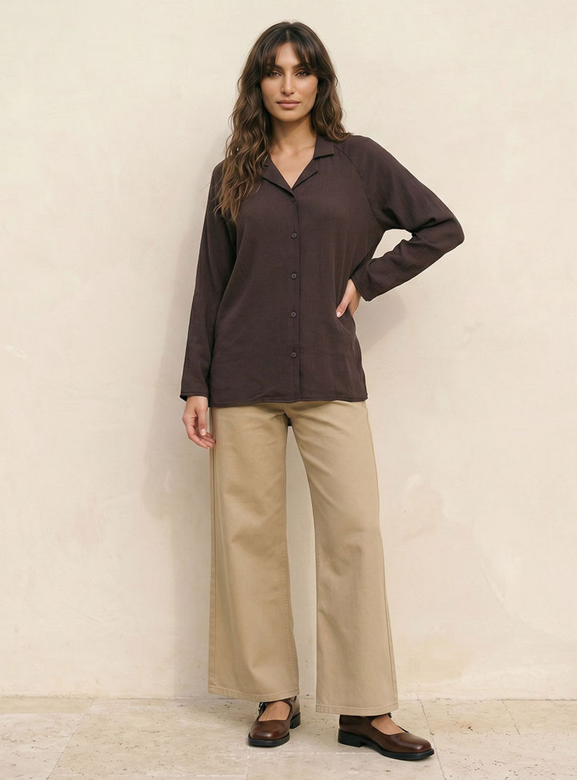 Splash Smart Shirt with Crinkle Textured Design-women-clothing-shirtsandblouses-shirts-image-5
